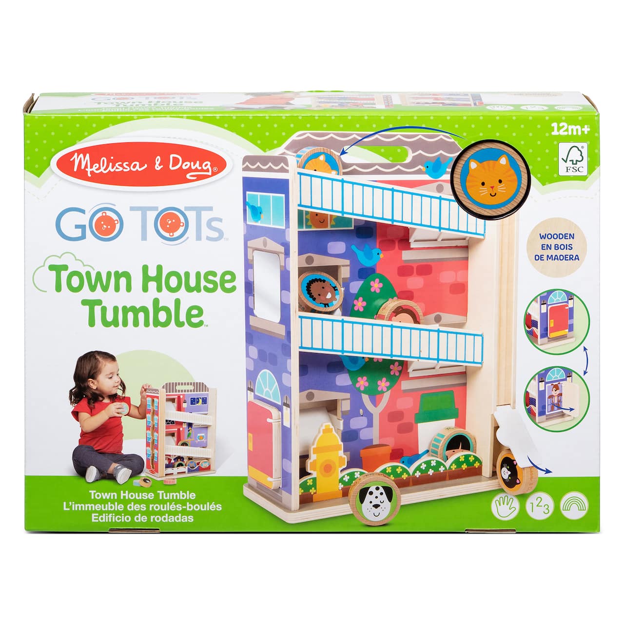 Melissa & Doug® GO TOTs™ Wooden Town House Tumble Play Set